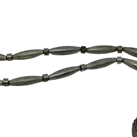 Vintage Jasper Cat Jewelry Set- Bold 80s Statement Necklace + Earrings - Picture 8 of 13